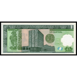 Guatemala, P-115b, 1 quetzal, polymère, 2011 - Billet de banque en vente sur Monnaies du Monde SHOP