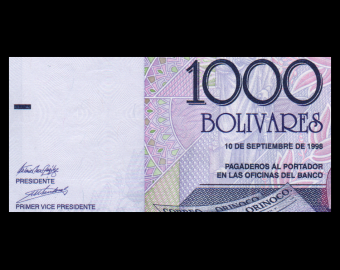 Venezuela, P-079, 1 000 bolivares, 1998