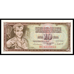 Yougoslavie, P-087b, 10 dinara, 1981 - Billet de banque en vente sur Monnaies du Monde SHOP