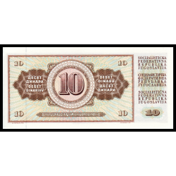 Yougoslavie, P-087b, 10 dinara, 1981 - Billet de banque en vente sur Monnaies du Monde SHOP