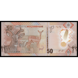 Mozambique, P-w156, 50 meticais, 2024, polymère - Billet de banque en vente sur Monnaies du Monde SHOP