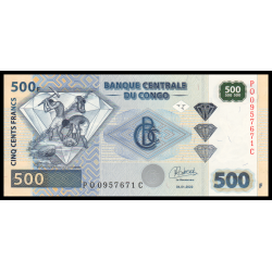 Congo, P-096Cb, 500 francs, 2022 - Billet de banque en vente sur Monnaies du Monde SHOP