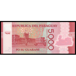 Paraguay, P-234d, 5 000 guaranies, 2022, polymère - Billet de banque en vente sur Monnaies du Monde SHOP