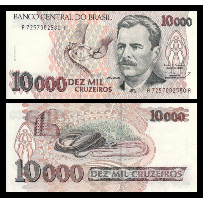 Brésil, P-233c, 10.000 cruzeiros, 1993 - Billet de banque en vente sur Monnaies du Monde SHOP
