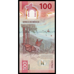Mexique, P-134(5-2022-1), 100 pesos, 2022, polymère - Billet de banque en vente sur Monnaies du Monde SHOP