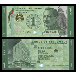 Guatemala, P-129, 1 quetzal, 2024 (2023), hybride - Billet de banque en vente sur Monnaies du Monde SHOP