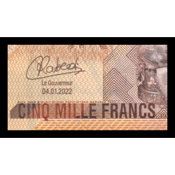 Congo, P-102d, 5 000 francs, 2022 - Billet de banque en vente sur Monnaies du Monde SHOP
