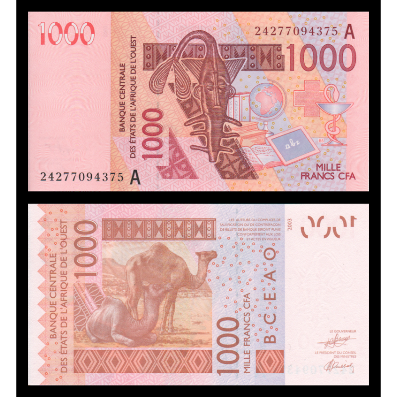 Côte d'Ivoire, P-115Aw, 1 000 francs, 2024 - Billet de banque en vente sur Monnaies du Monde SHOP