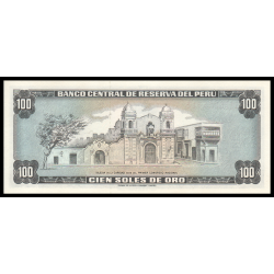 Pérou, P-108, 100 soles de oro, 1975 - Billet de banque en vente sur Monnaies du Monde SHOP