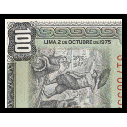 Pérou, P-108, 100 soles de oro, 1975 - Billet de banque en vente sur Monnaies du Monde SHOP