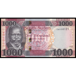 Soudan du Sud, P-w21, 1 000 South Sudan Pounds, 2024 - Billet de banque en vente sur Monnaies du Monde SHOP