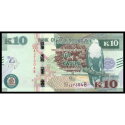 Zambie, P-58d, 10 kwacha, 2022 - Billet de banque en vente sur Monnaies du Monde SHOP
