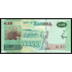 Zambie, P-58d, 10 kwacha, 2022 - Billet de banque en vente sur Monnaies du Monde SHOP