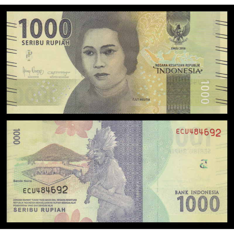 Indonésie, P-154f, 1 000 rupiah, 2021 - Billet de banque en vente sur Monnaies du Monde SHOP