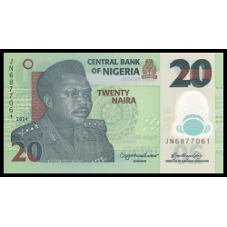 Nigéria, P-34t2, 20 naira, 2024, polymère - Billet de banque en vente sur Monnaies du Monde SHOP