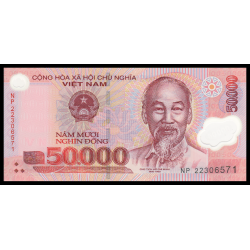 VietNam, P-121p, 50 000 dông, 2022, polymère - Billet de banque en vente sur Monnaies du Monde SHOP