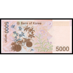 C oré e du Sud, P-55, 5 000 won, 2006 - Billet de banque en vente sur Monnaies du Monde SHOP