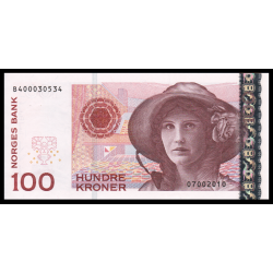 Norvège, P-49e, 100 kroner, 2010 - Billet de banque en vente sur Monnaies du Monde SHOP
