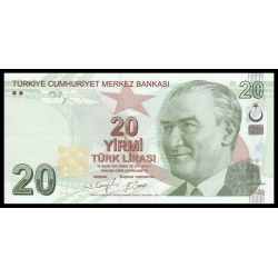 Turquie, P-224f, 20 lirası, 2009 - Billet de banque en vente sur Monnaies du Monde SHOP