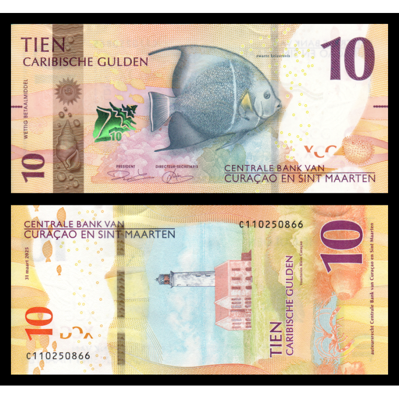 Curaçao & Saint Martin, P-w01, 10 Florins caribéens, 2025 - Billet de banque en vente sur Monnaies du Monde SHOP