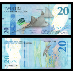 Curaçao & Saint Martin, P-w02, 20 Florin caribéen, 2025 - Billet de banque en vente sur Monnaies du Monde SHOP