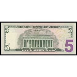 USA, P-551L, 5 dollars, California, 2021 - Billet de banque en vente sur Monnaies du Monde SHOP