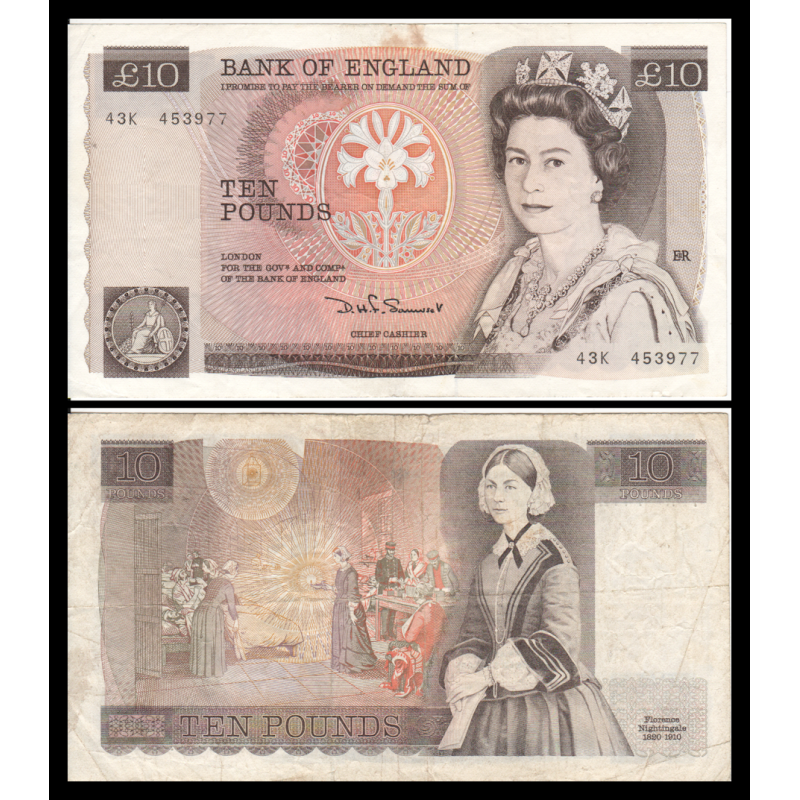 Angleterre, P-379b, 10 pounds, 1980,  TB / Fine - Billet de banque en vente sur Monnaies du Monde SHOP