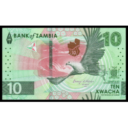 Zambie, P-w62, 10 kwacha, 2024 - Billet de banque en vente sur Monnaies du Monde SHOP