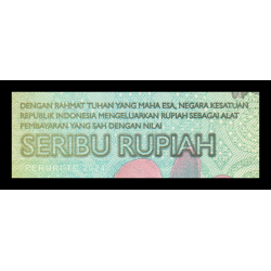 Indonésie, P-162c, 1 000 rupiah, 2024 - Billet de banque en vente sur Monnaies du Monde SHOP