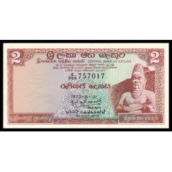 Ceylan, P-072Aa, 2 roupies, 1973 - Billet de banque en vente sur Monnaies du Monde SHOP
