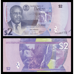 Belize, P-w73, 2 dollars, 2025 - Billet de banque en vente sur Monnaies du Monde SHOP