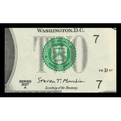 USA, P-w545G, 2 dollars, Chicago IL, 2017 - Billet de banque en vente sur Monnaies du Monde SHOP