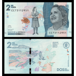 Colombie, P-458h, 2 000 pesos, 2022 - Billet de banque en vente sur Monnaies du Monde SHOP
