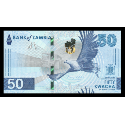 Zambie, P-w64, 50 kwacha, 2024 - Billet de banque en vente sur Monnaies du Monde SHOP
