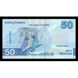 Zambie, P-w64, 50 kwacha, 2024 - Billet de banque en vente sur Monnaies du Monde SHOP