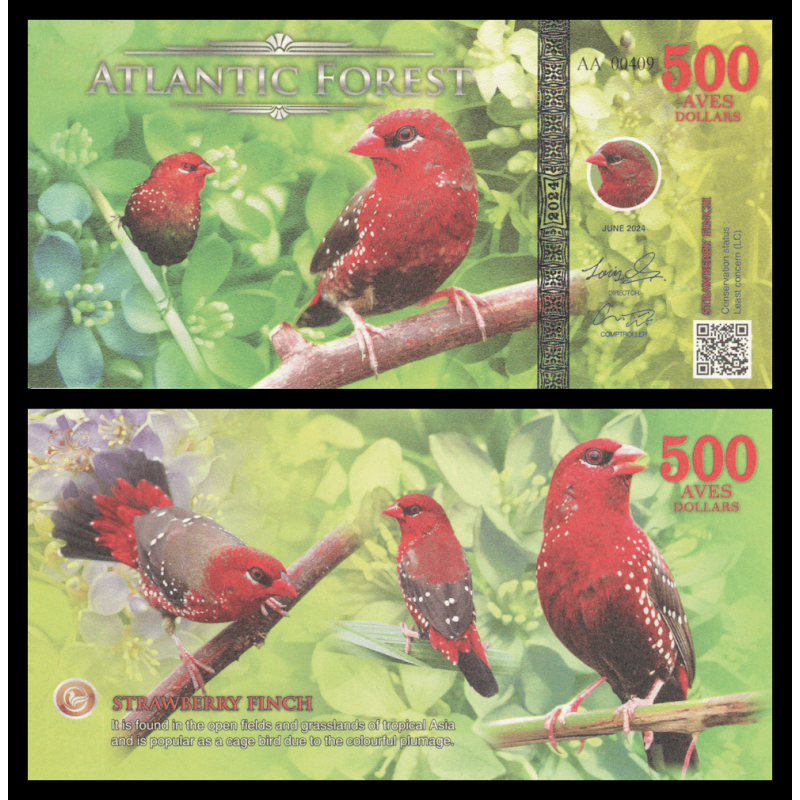 Atlantic Forest, Non Legal, 500 aves dollars, 2024 - Billet de banque en vente sur Monnaies du Monde SHOP