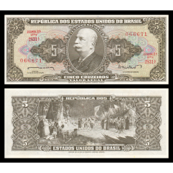 Brésil, P-176a, 5 cruzeiros, 1962 - Billet de banque en vente sur Monnaies du Monde SHOP