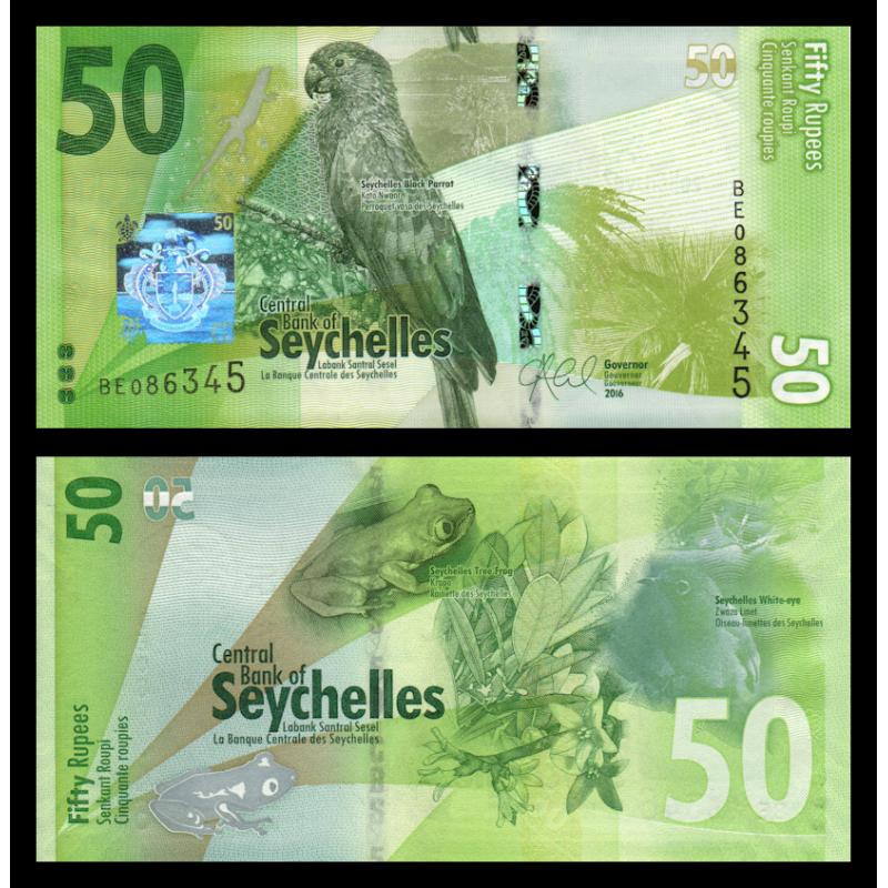 Seychelles, P-49, 50 roupies, 2016 - Billet de banque en vente sur Monnaies du Monde SHOP