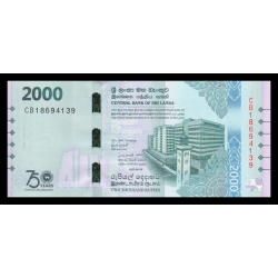 Sri Lanka, P-w131, 2 000 roupies, 2025 - Billet de banque en vente sur Monnaies du Monde SHOP