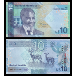 Namibie, P-w20, 10 dollars, 2025, hybride - Billet de banque en vente sur Monnaies du Monde SHOP