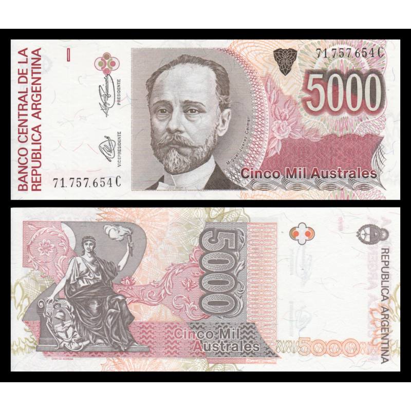 Argentine, P-330f, 5 000 australes, 1991 - Billet de banque en vente sur Monnaies du Monde SHOP