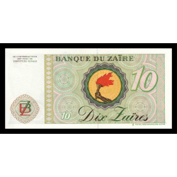 Zaïre, P-27A, 10 zaïres, 1985 - Billet de banque en vente sur Monnaies du Monde SHOP