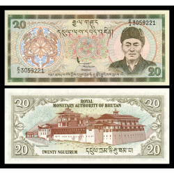 Bhoutan, P-23, 20 ngultrum, 2000 - Billet de banque en vente sur Monnaies du Monde SHOP