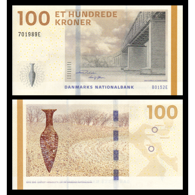 Danemark, P-66c1, 100 kroner, 2009 (2015) - Billet de banque en vente sur Monnaies du Monde SHOP