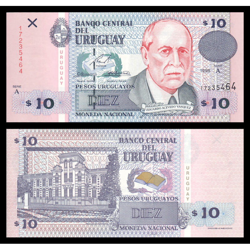Uruguay, P-081, 10 peso, 1998 - Billet de banque en vente sur Monnaies du Monde SHOP