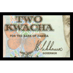 Zambie, P-29, 2 kwacha, 1989 - Billet de banque en vente sur Monnaies du Monde SHOP