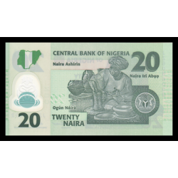 Nigeria, P-34u, 20 naira, 2025, polymère - Billet de banque en vente sur Monnaies du Monde SHOP
