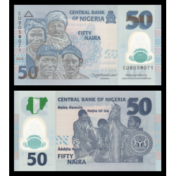Nigeria, P-40o, 50 naira, 2025, polymère - Billet de banque en vente sur Monnaies du Monde SHOP