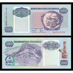 Angola, P-128b, 500 kwanzas, 1991 - Billet de banque en vente sur Monnaies du Monde SHOP