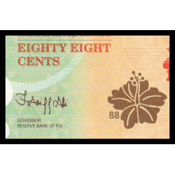 Fidji, P-w123, 88 cents, 2022, Neuf / UNC - Billet de banque en vente sur Monnaies du Monde SHOP
